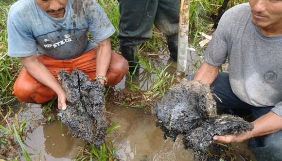 Foto de la zona de Bartra, una de las zonas petroleras más contaminadas.